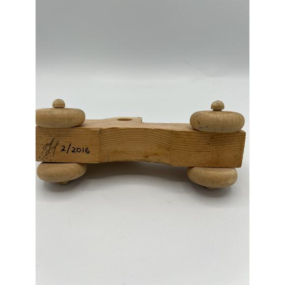 Handmade Wooden Toy Truck Natural Rustic Car Montessori Waldorf Style - Picture 5 of 7